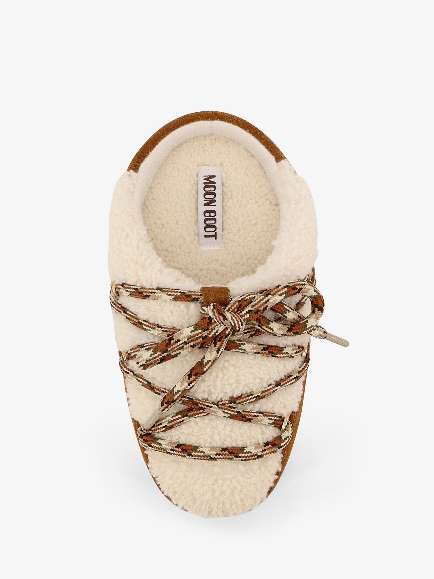 Shearling and suede slip-on