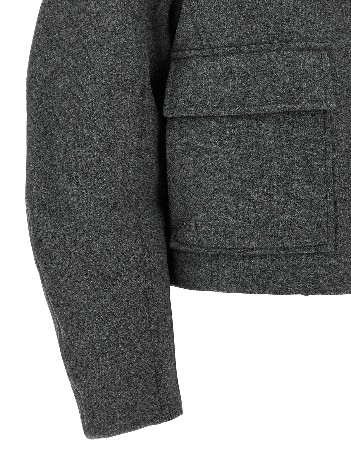 Brunello Cucinelli - Shearling collar cropped jacket