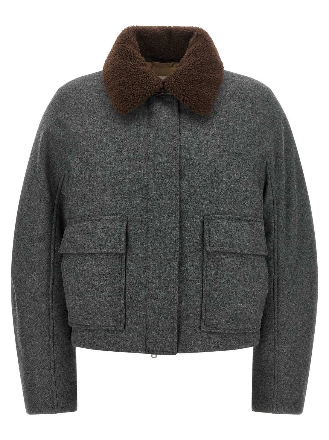 Brunello Cucinelli - Shearling collar cropped jacket shearling-collar-cropped-jacket_b9becefd-8095-49bc-aeab-717adf33c146
