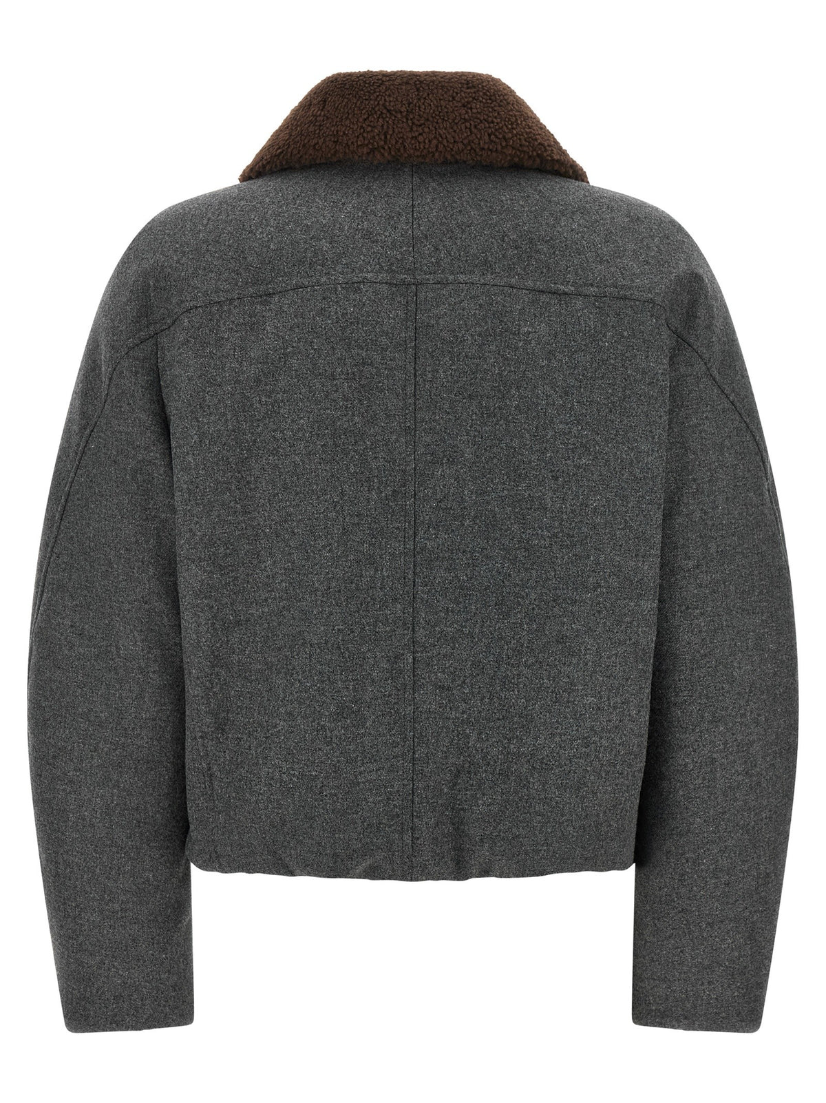 Brunello Cucinelli - Shearling collar cropped jacket