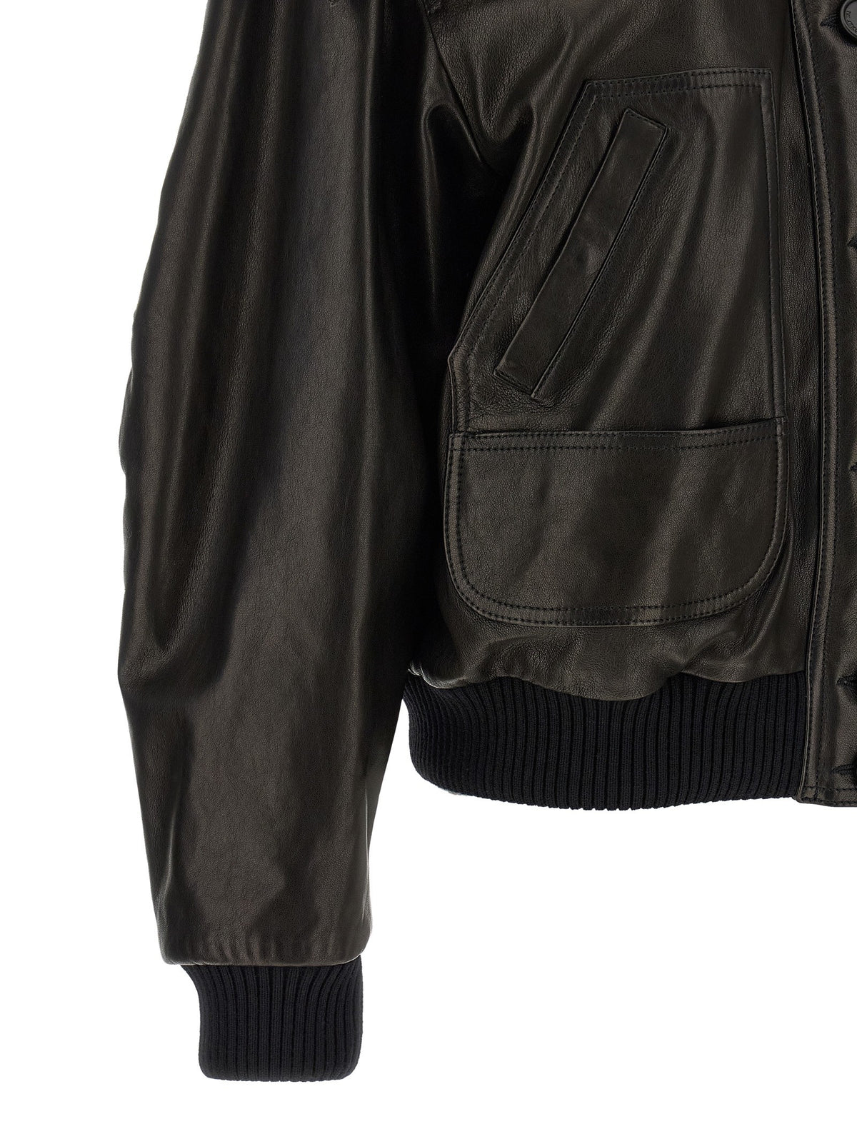 The Attico - Shearling neck bomber jacket shearling-neck-bomber-jacket_e268fba7-c955-434e-84ca-e6e1565dbf1b