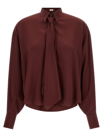 Brunello Cucinelli - 'Shiny Collar' shirt