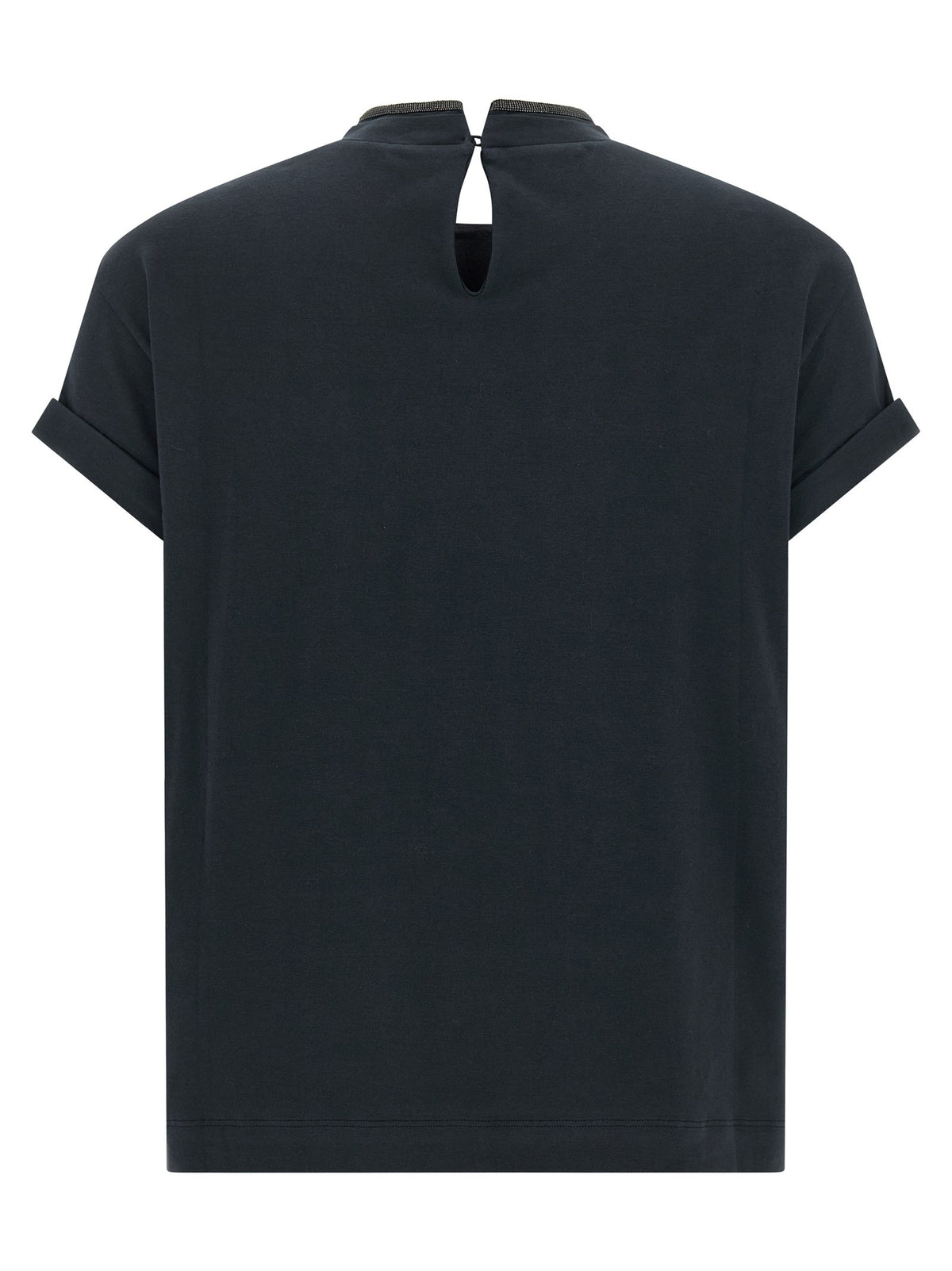 Brunello Cucinelli - 'Shiny Collar' T-shirt