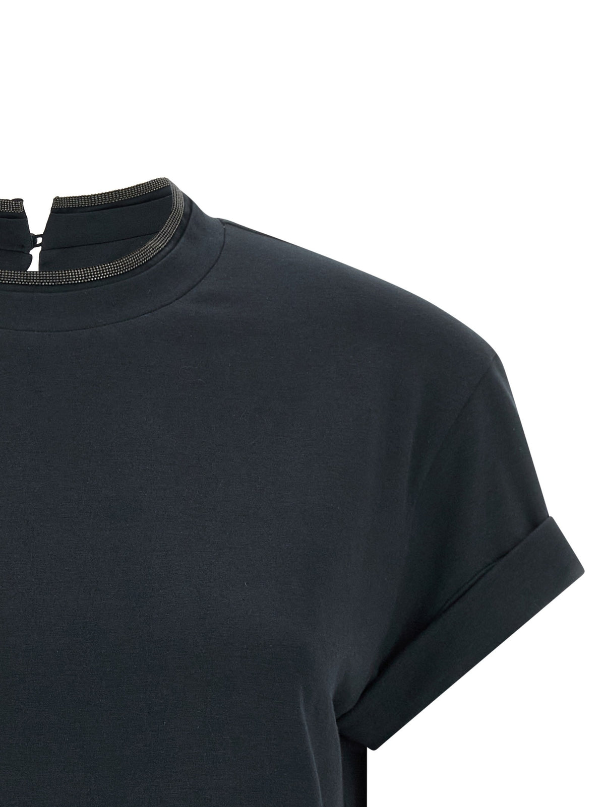 Brunello Cucinelli - 'Shiny Collar' T-shirt