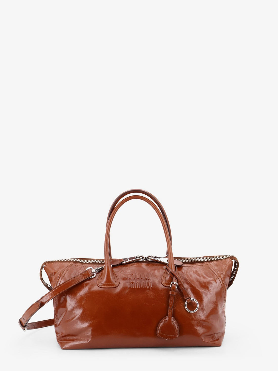Miu Miu - Shiny leather handbag with front lettering logo shiny-leather-handbag-with-front-lettering-logo_cd3abda8-25b7-43cc-b85f-9a5417aca533
