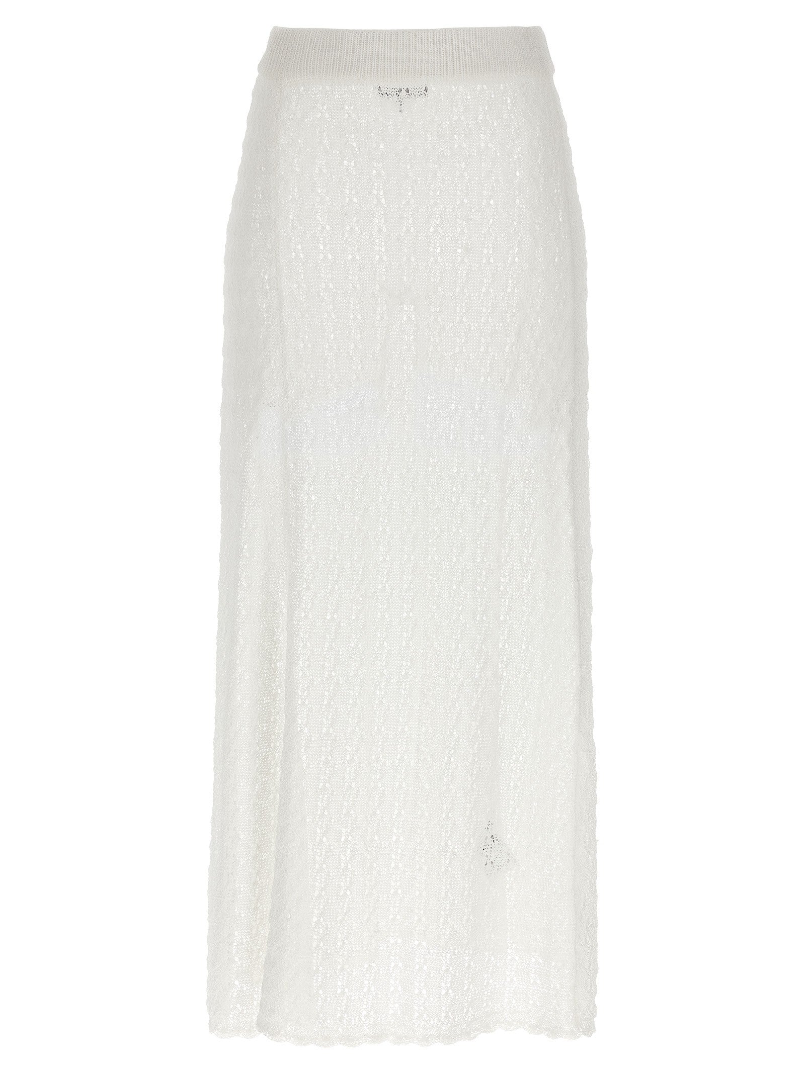 GANNI - 'Shiny Pointelle Knit' skirt