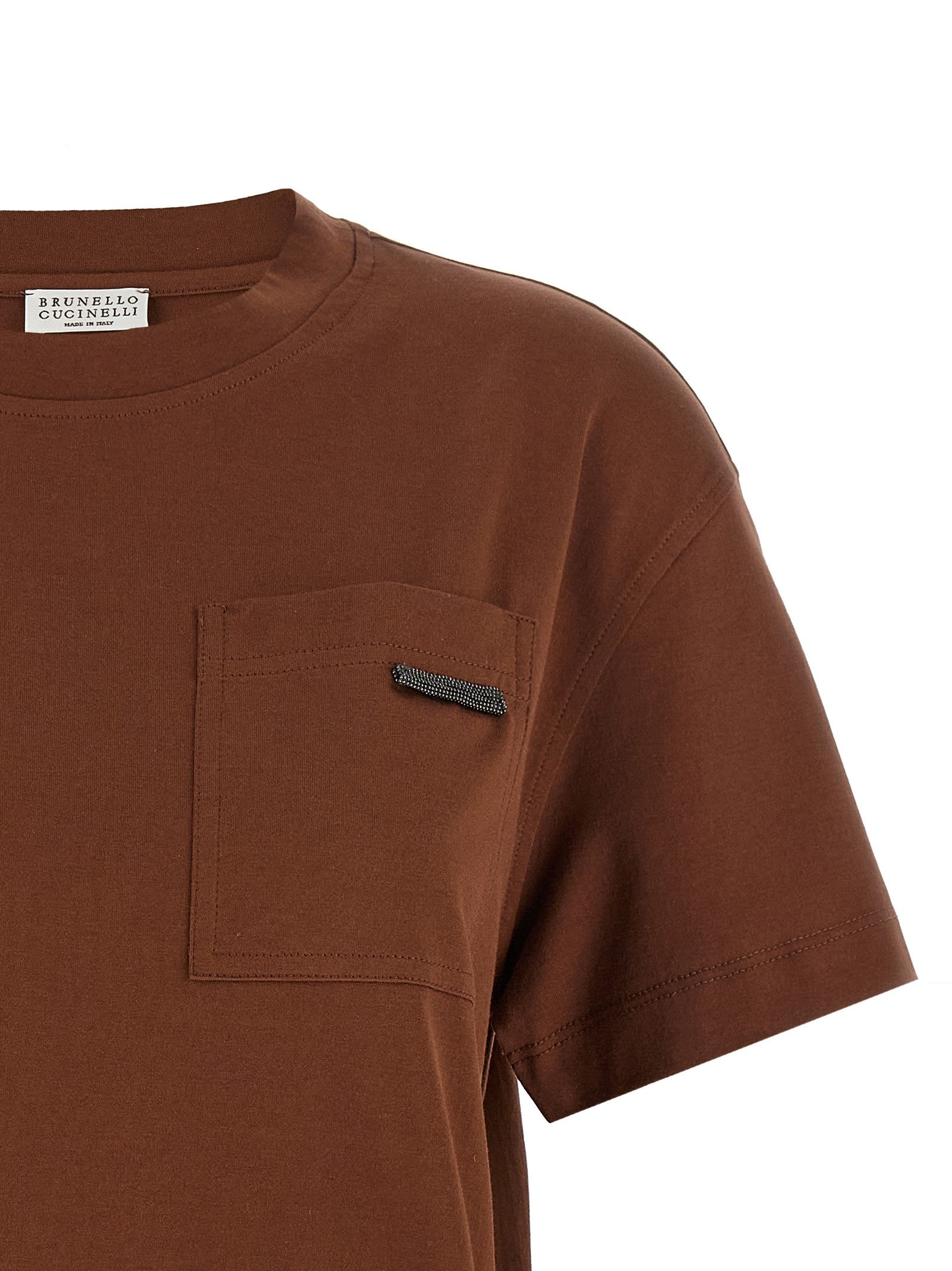 Brunello Cucinelli - 'Shiny Tab' T-shirt shiny-tab-t-shirt_d05848bc-e177-4334-af57-322a7b0edc82