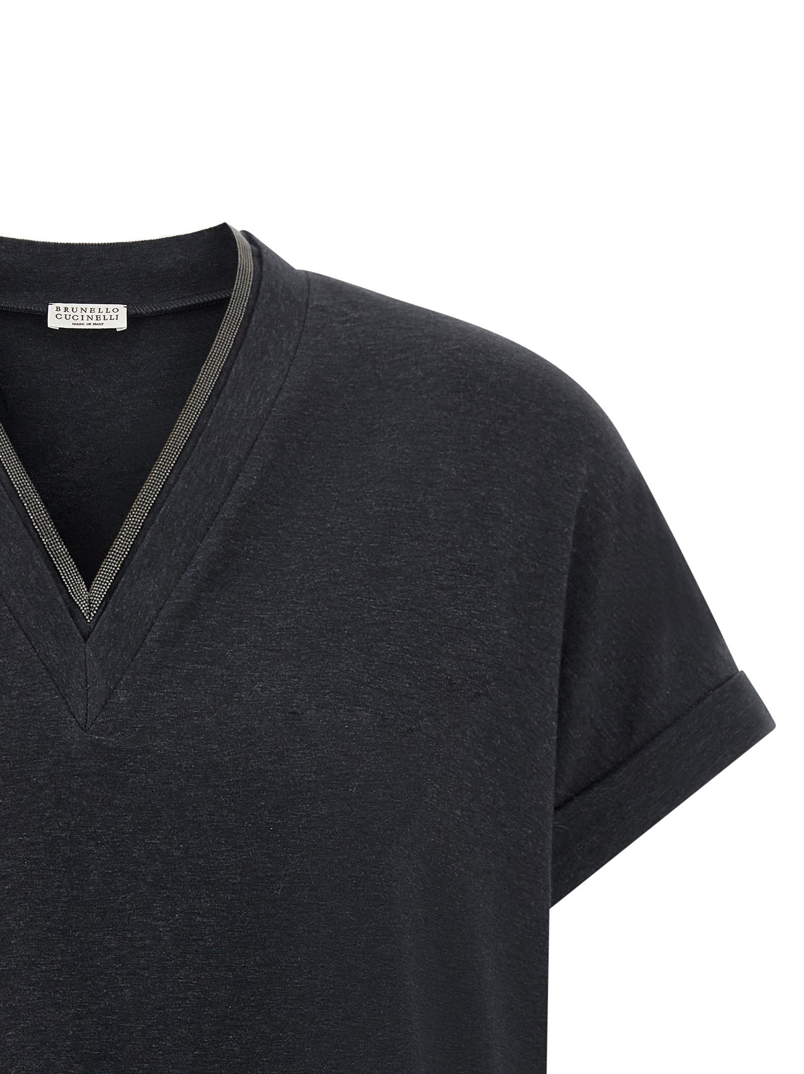 Brunello Cucinelli - 'Shiny Trims' T-shirt