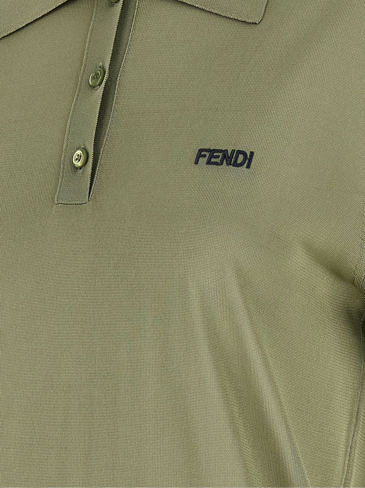 Fendi - Shiny viscose polo shirt