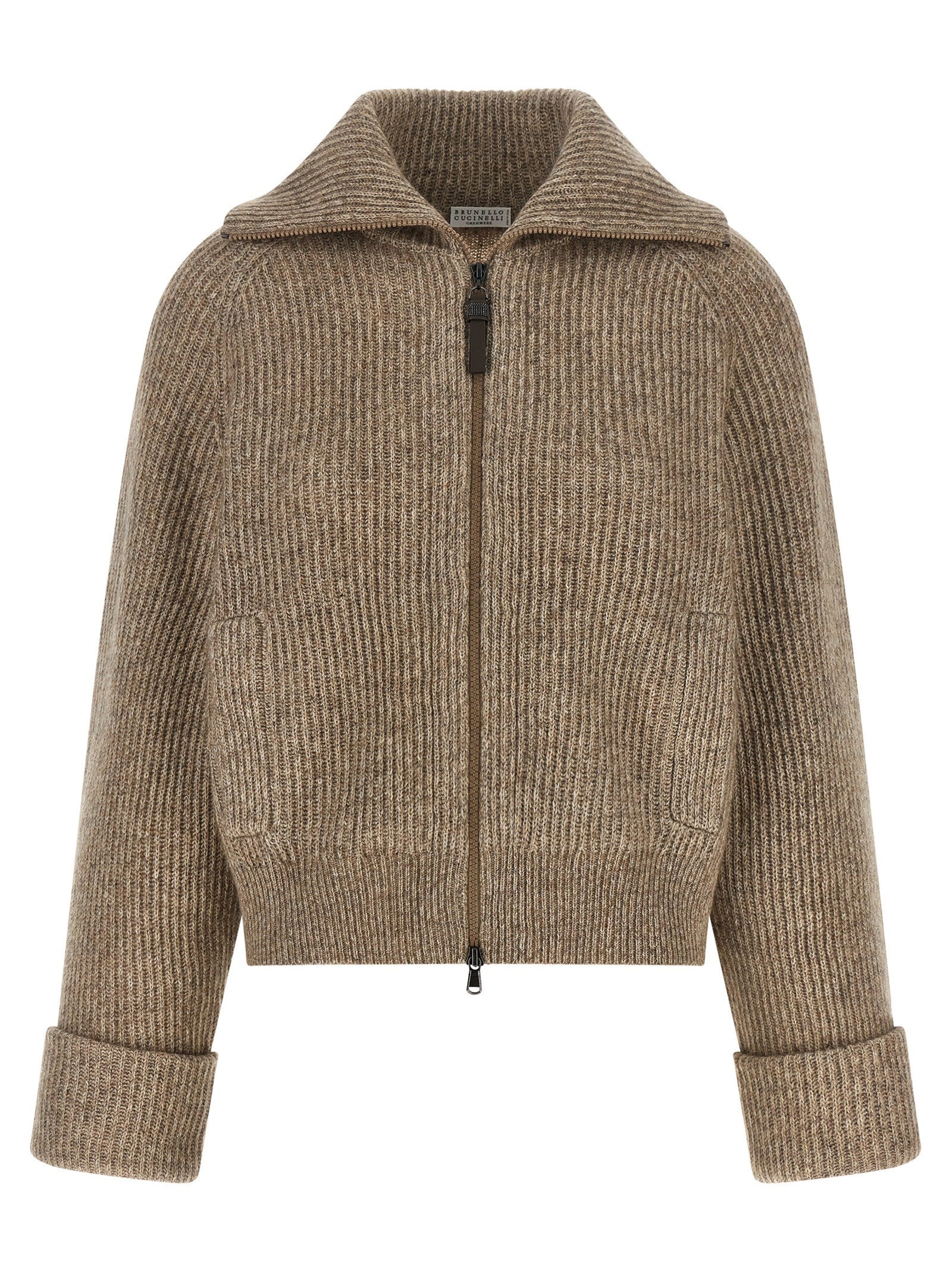 Brunello Cucinelli - 'Shiny Zipper Pull' cardigan