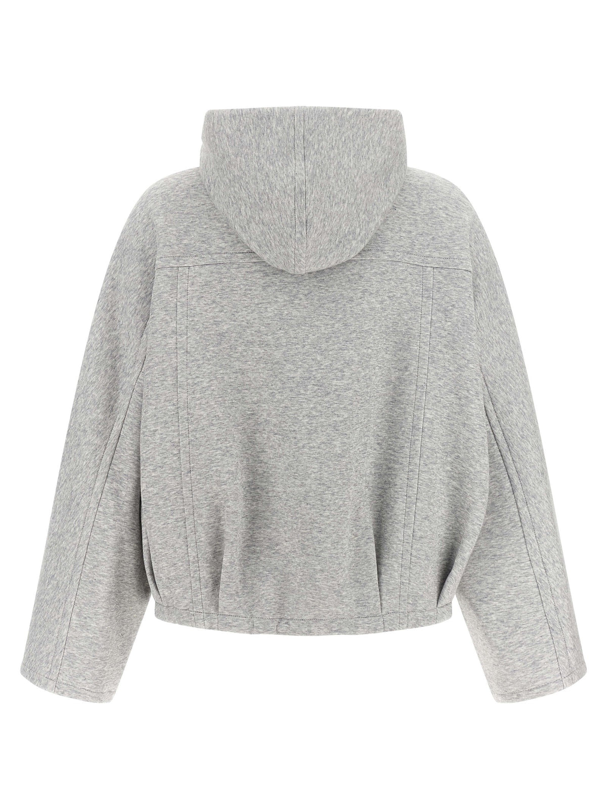 Brunello Cucinelli - 'Shiny Zipper Pull' cropped hoodie