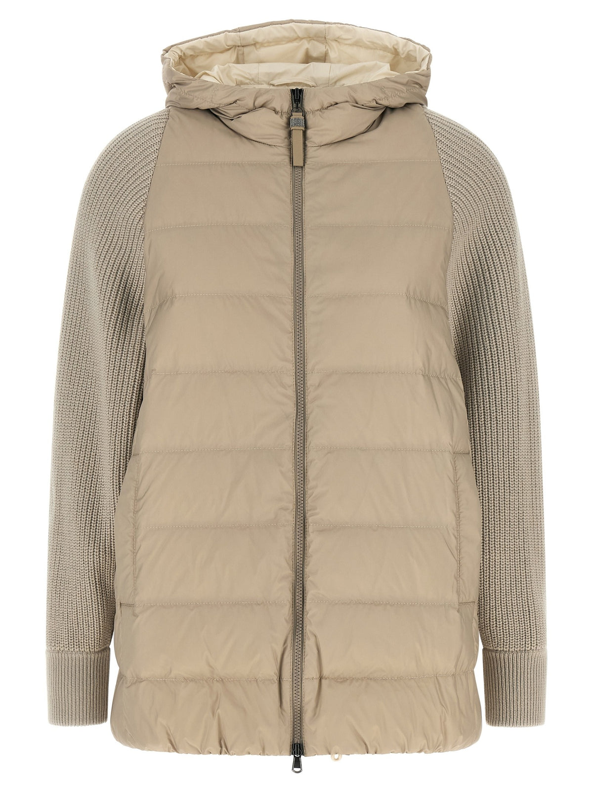 Brunello Cucinelli - 'Shiny Zipper Pull' down jacket