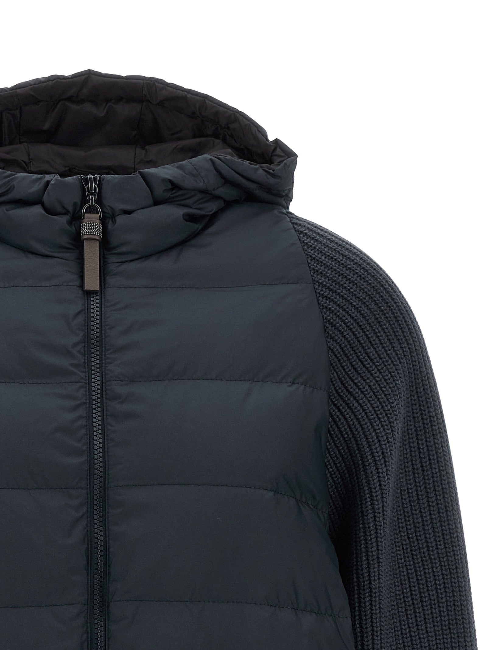 Brunello Cucinelli - 'Shiny Zipper Pull' down jacket shiny-zipper-pull-down-jacket_d22bfb8a-158f-4f14-b995-04cb1c2c9537