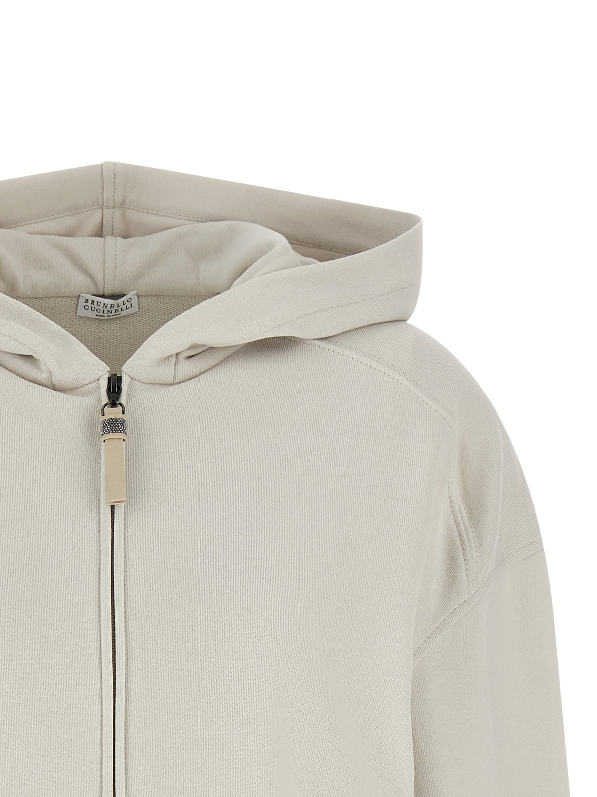 Brunello Cucinelli - 'Shiny Zipper Pull' hoodie