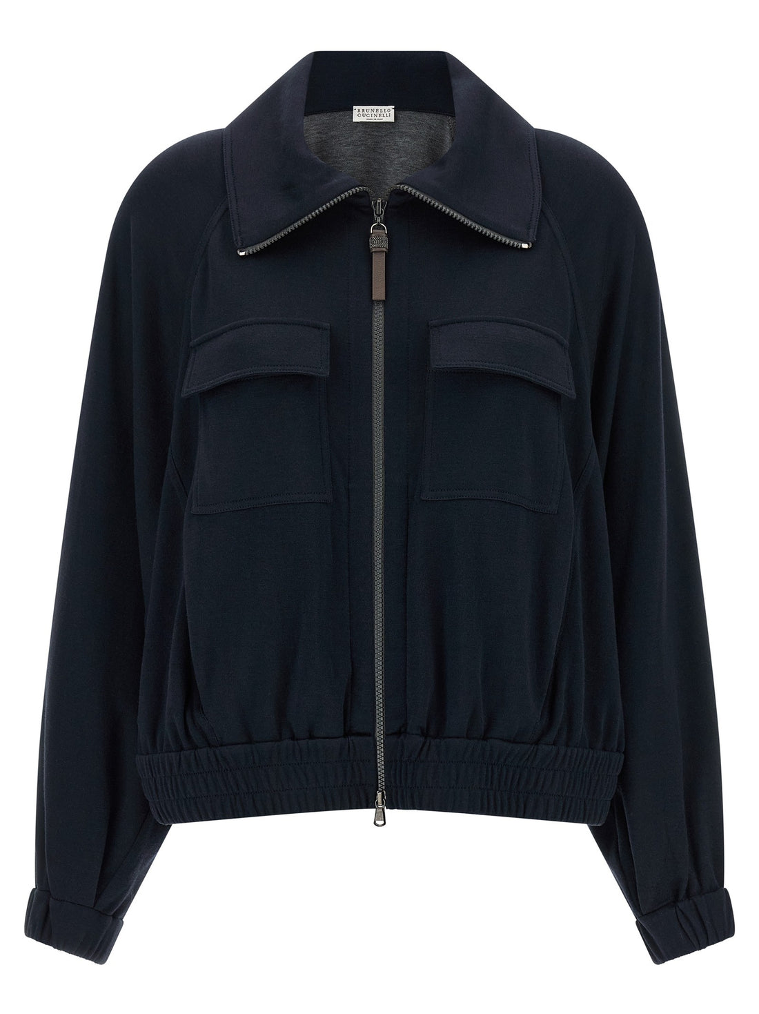 Brunello Cucinelli - 'Shiny Zipper Pull' sweatshirt Blue