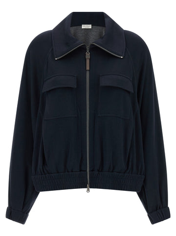 Brunello Cucinelli - 'Shiny Zipper Pull' sweatshirt