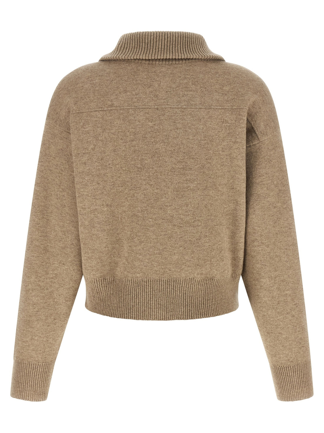 Brunello Cucinelli - 'Shiny Zipper Pull' Wool cardigan