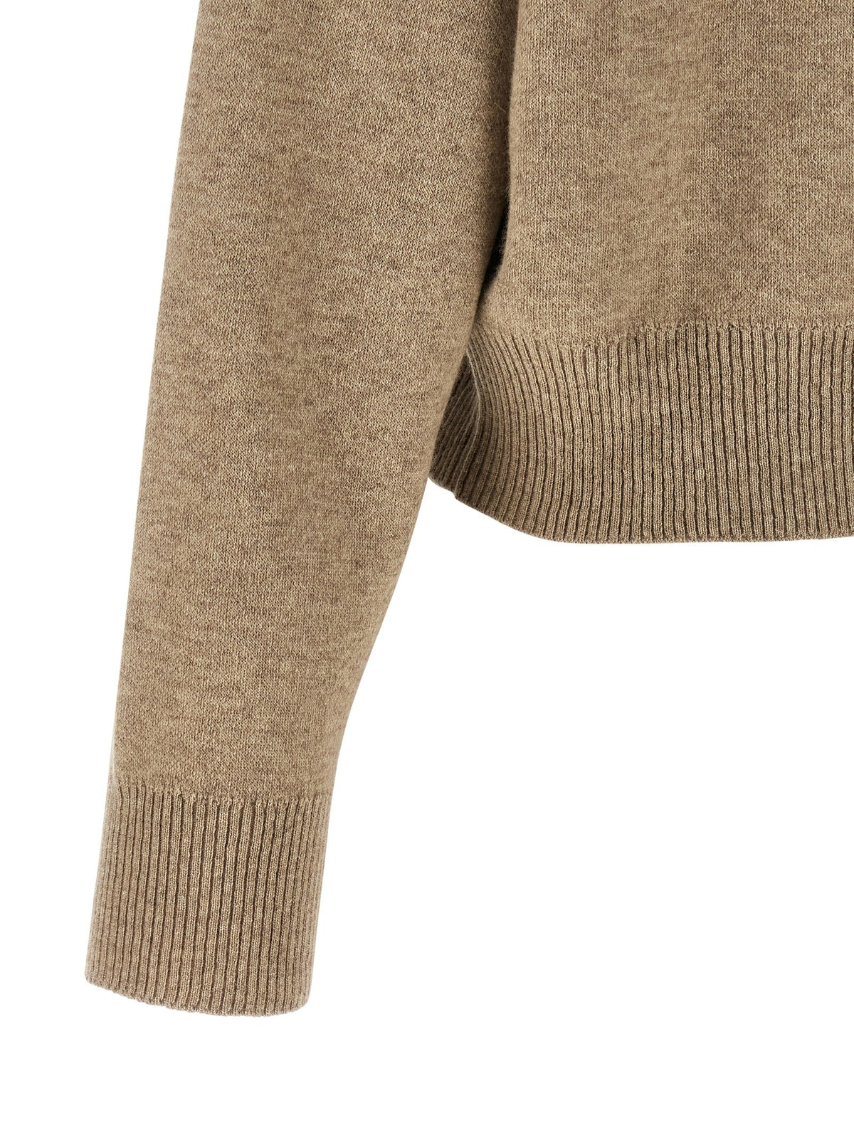Brunello Cucinelli - 'Shiny Zipper Pull' Wool cardigan