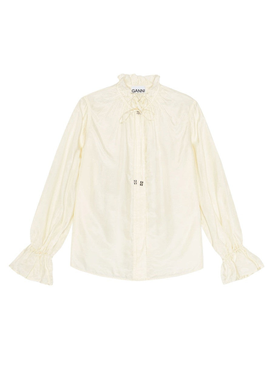 GANNI - SHIRT WITH BOW shirt-with-bow_474dcf76-2715-4007-960e-ea10e05676e0