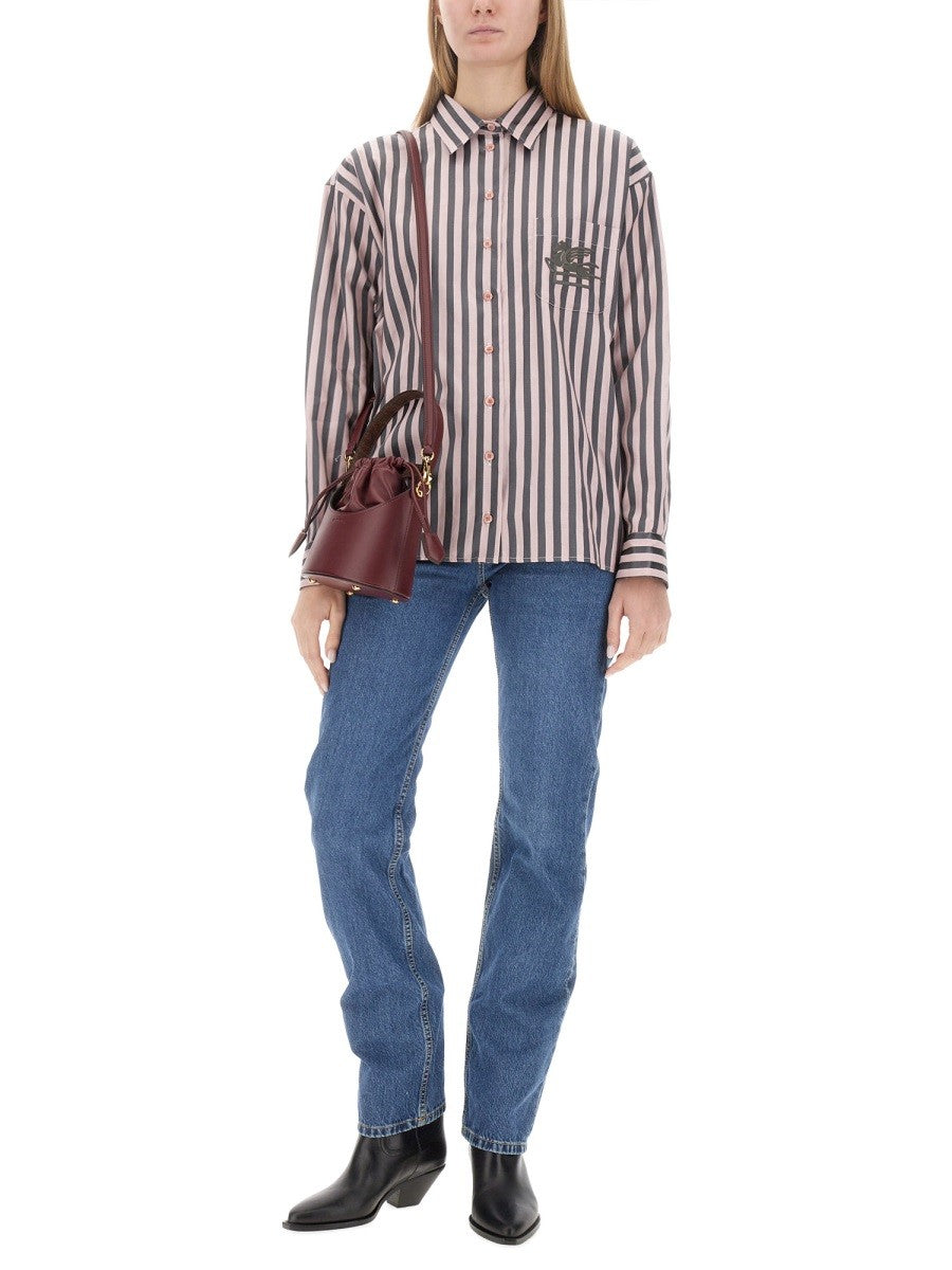 Etro - SHIRT WITH LOGO Pink 44