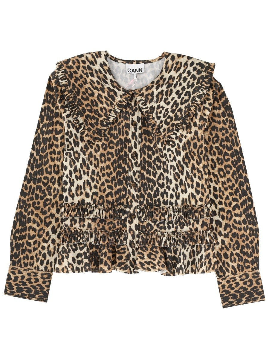 GANNI - SHIRT WITH WIDE COLLAR shirt-with-wide-collar