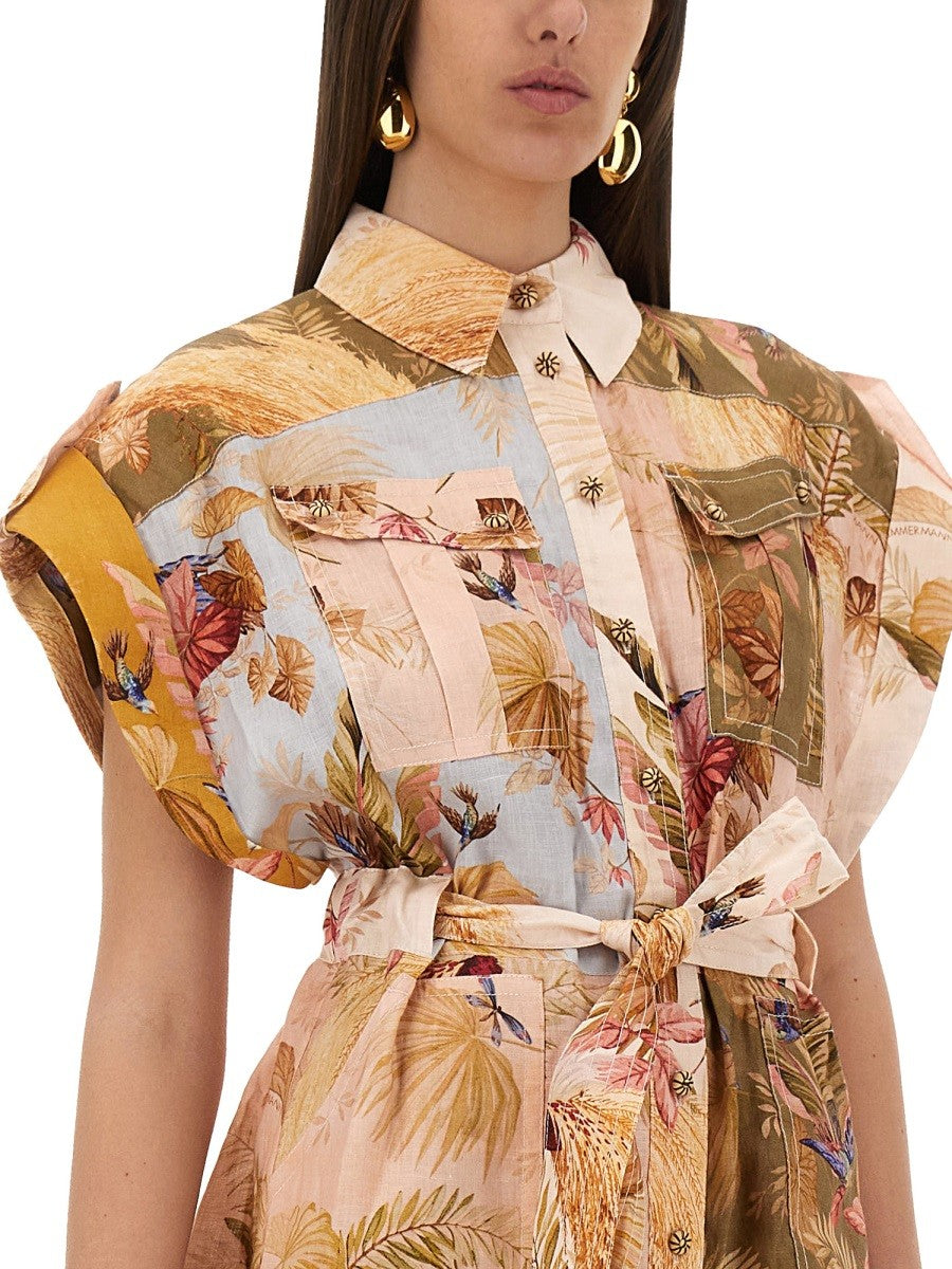 ZIMMERMANN - SHORT OVERALLS WITH "ASCENSION" LAPELS