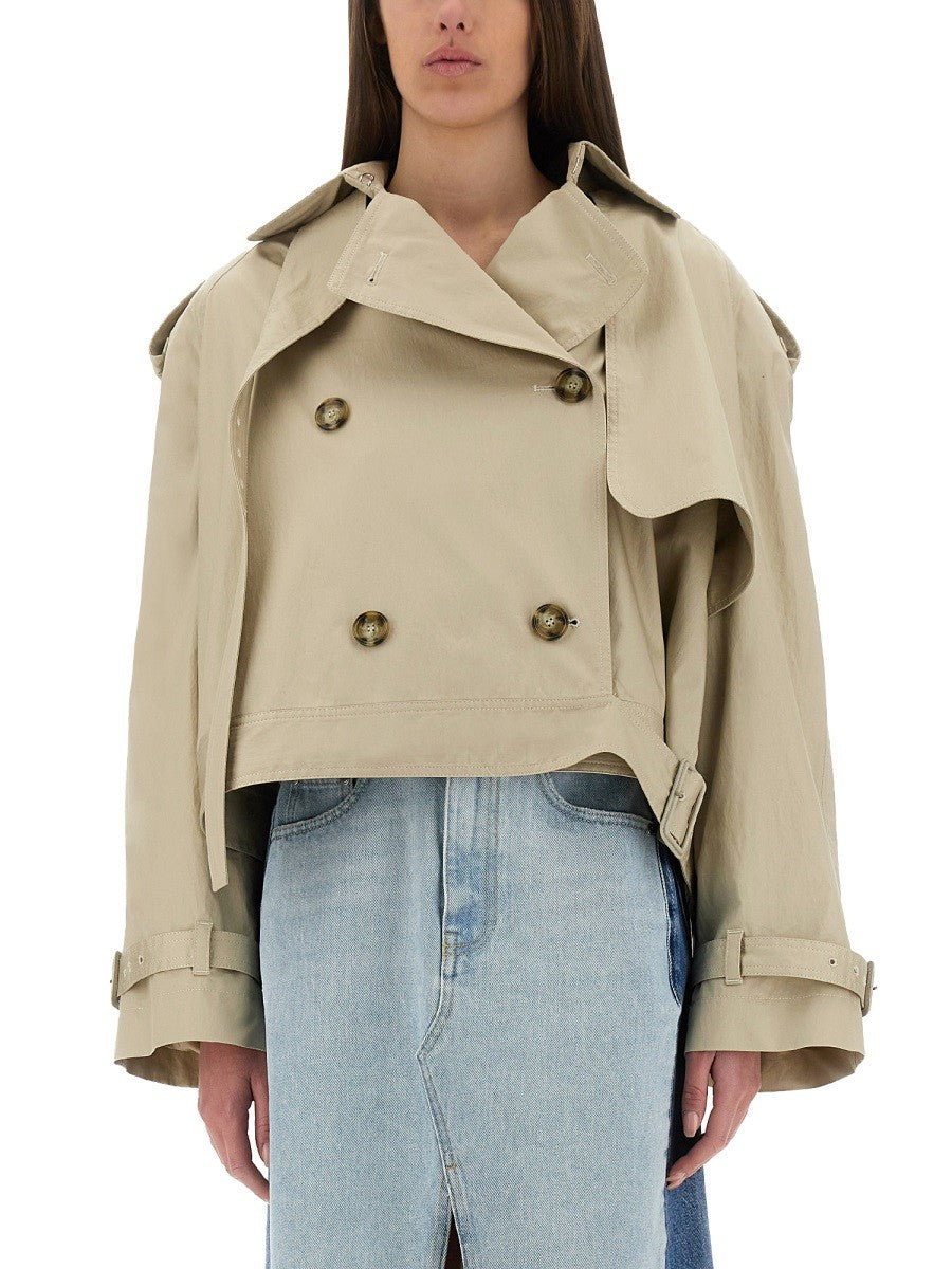 stella mccartney stella mccartney - SHORT TRENCH COAT WITH BELT