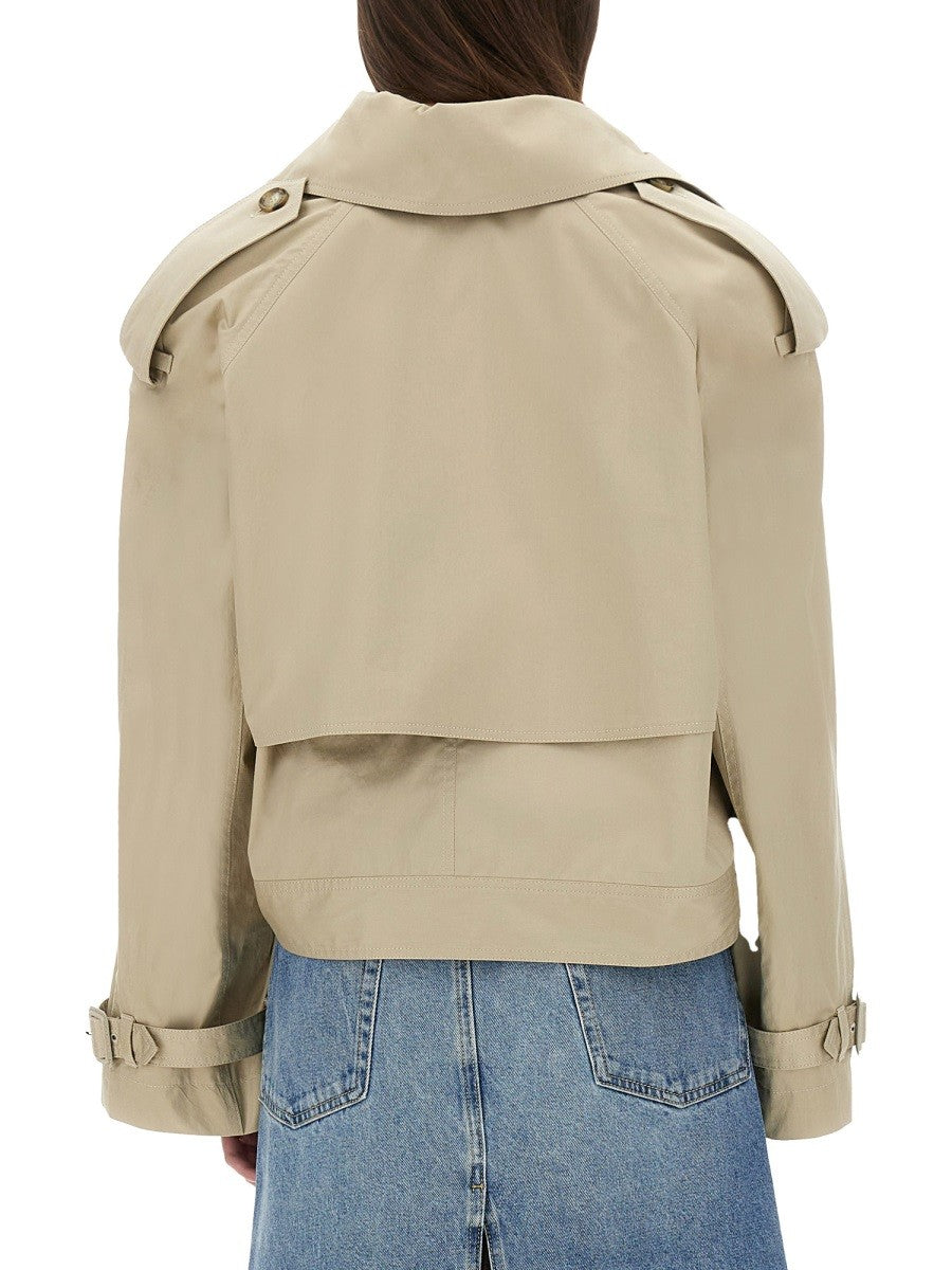 stella mccartney stella mccartney - SHORT TRENCH COAT WITH BELT