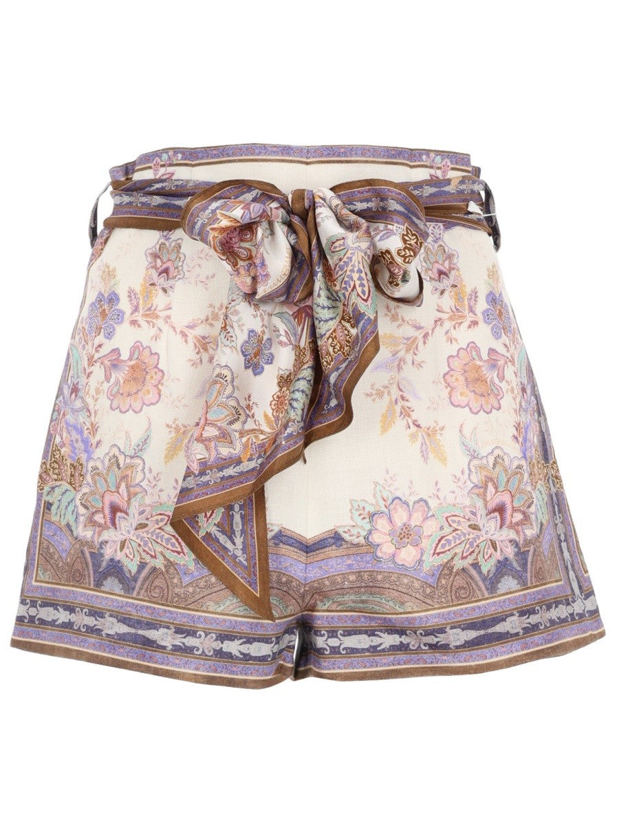 ZIMMERMANN ZIMMERMANN - SHORTS CON FOULARD "LUNA"