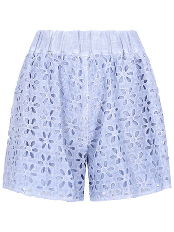 120% LINO - SHORTS CON MOTIVO TRAFORATO