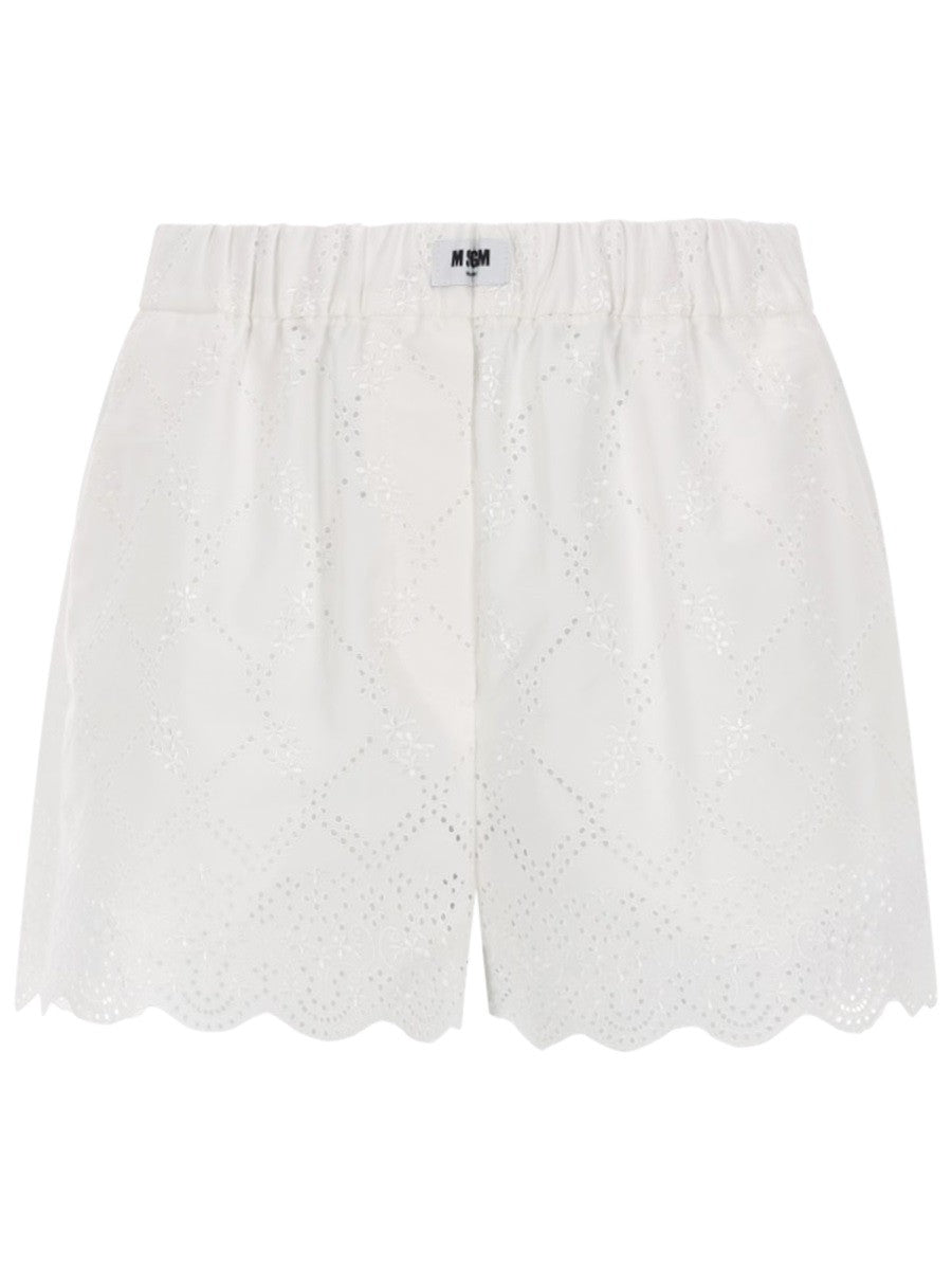 msgm msgm - SHORTS CON MOTIVO TRAFORATO