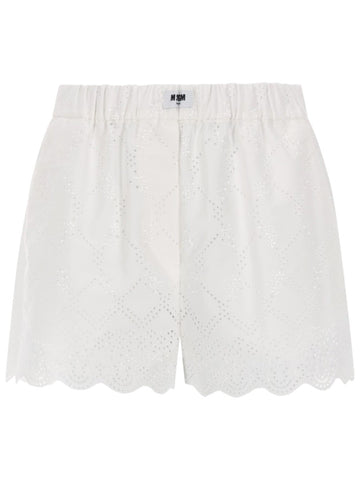 msgm msgm - SHORTS CON MOTIVO TRAFORATO