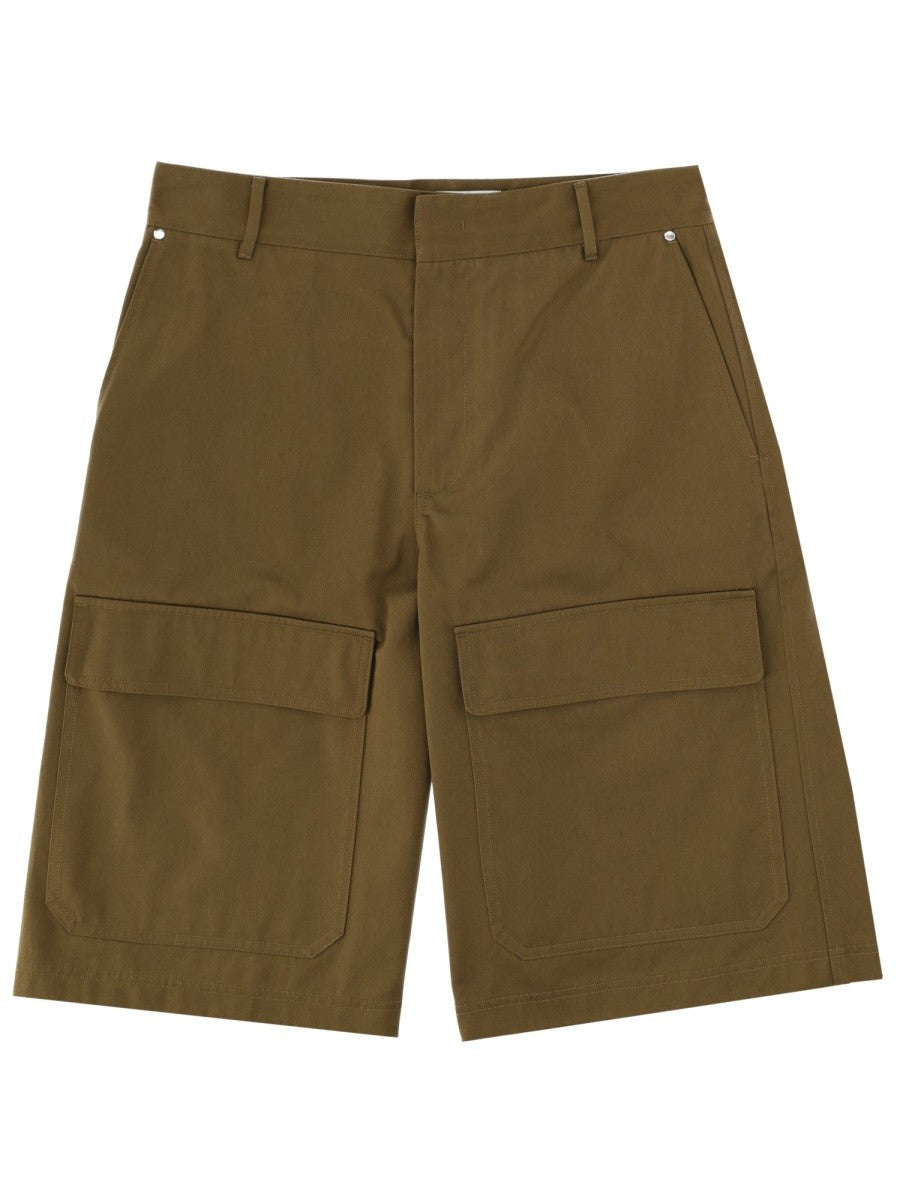 msgm msgm - SHORTS IN COTONE CON PATCH LOGO