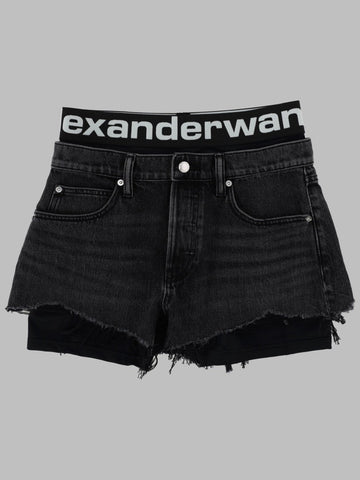 Alexander Wang - SHORTS IN DENIM CON LOGO