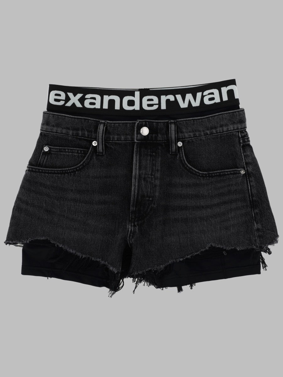 Alexander Wang - SHORTS IN DENIM CON LOGO
