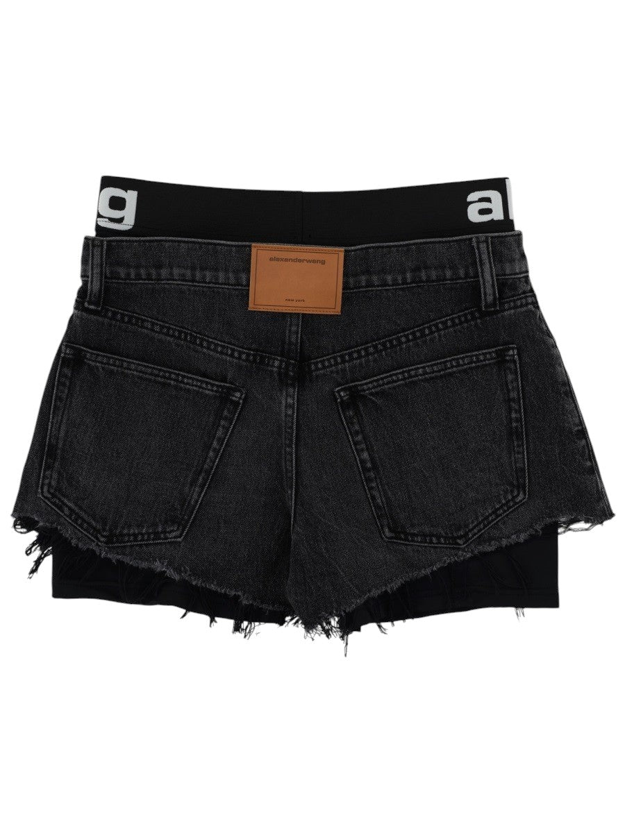 Alexander Wang Alexander Wang - SHORTS IN DENIM CON LOGO