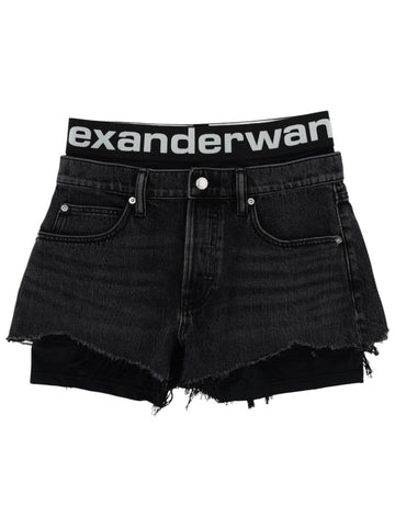 Alexander Wang Alexander Wang - SHORTS IN DENIM CON LOGO