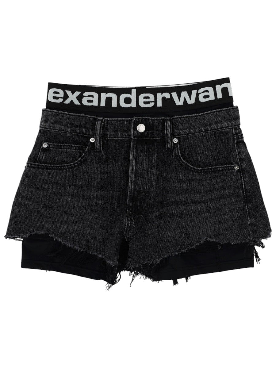 Alexander Wang Alexander Wang - SHORTS IN DENIM CON LOGO