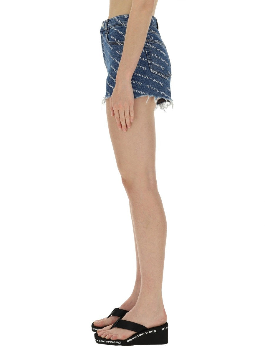 SHORTS WITH ALL OVER LOGO