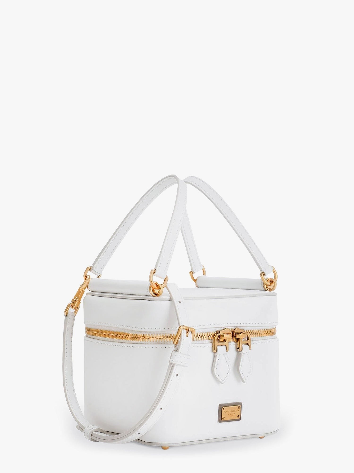 Sicily leather handbag with iconic logo plate