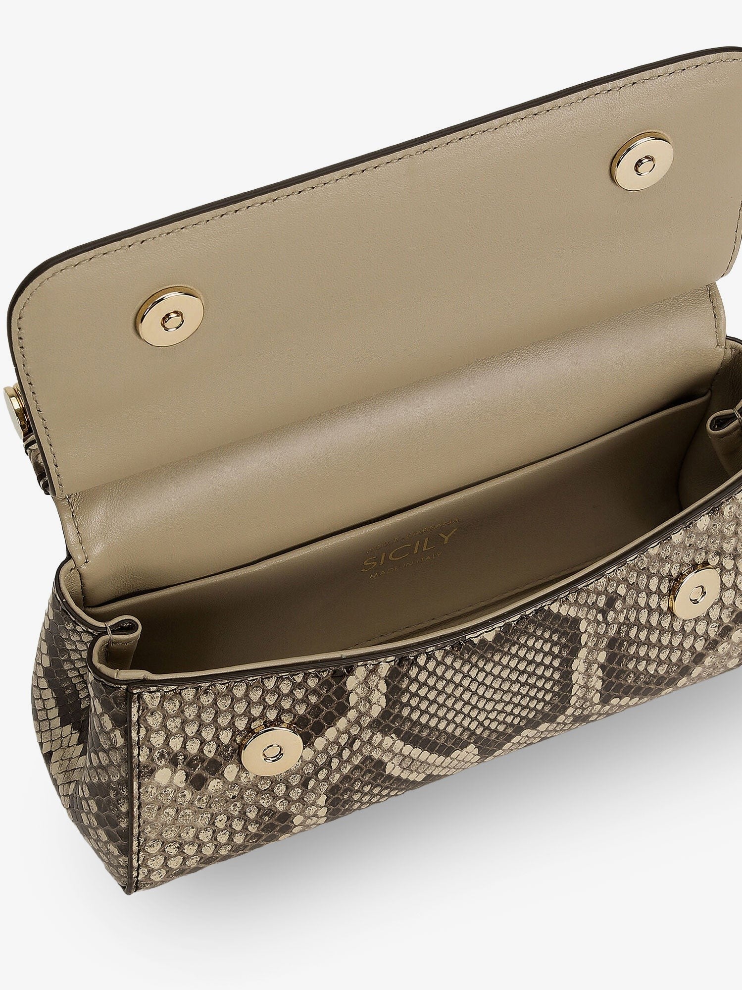 Dolce & Gabbana - Sicily shiny python mini handbag