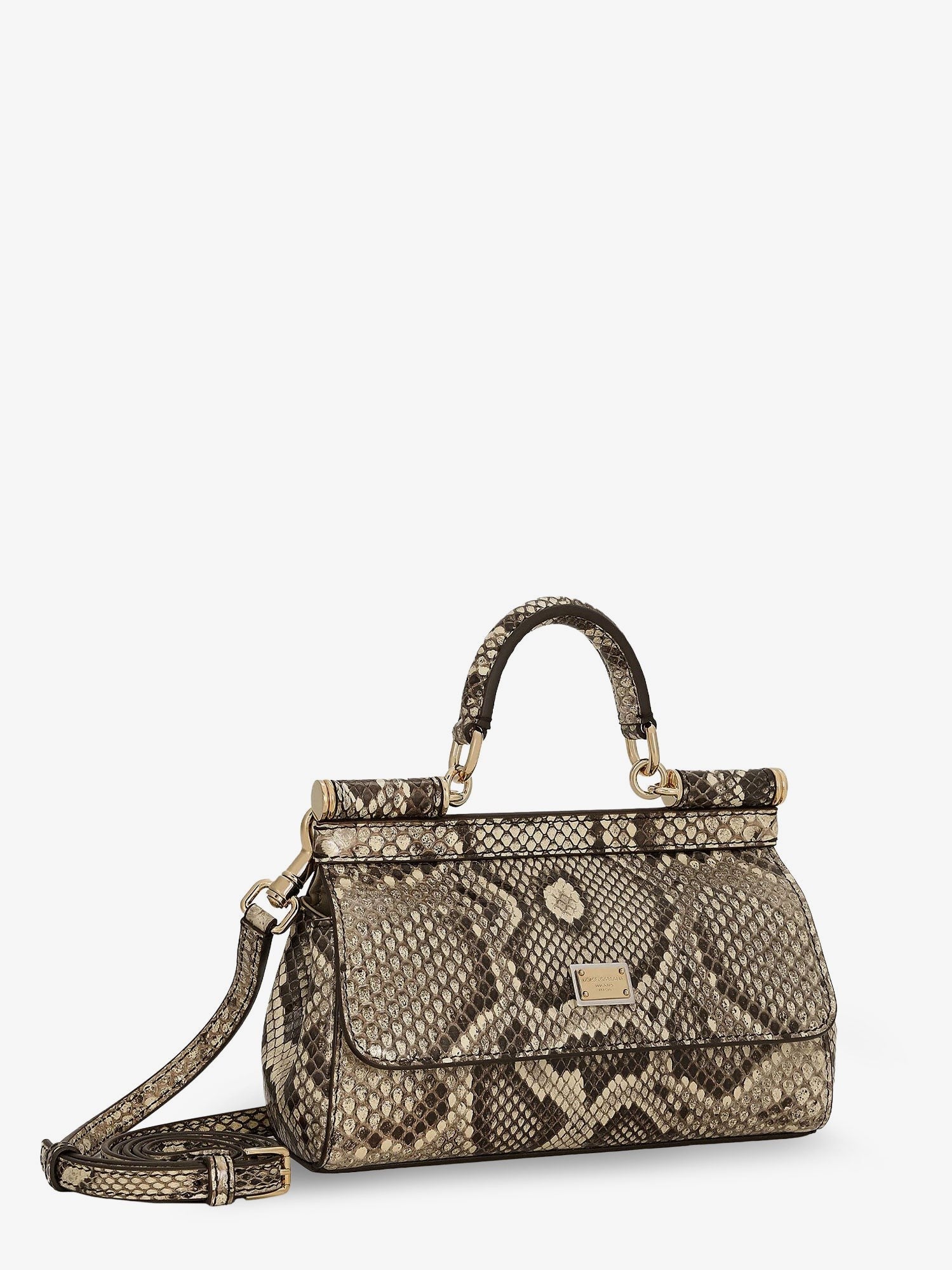 Dolce & Gabbana - Sicily shiny python mini handbag