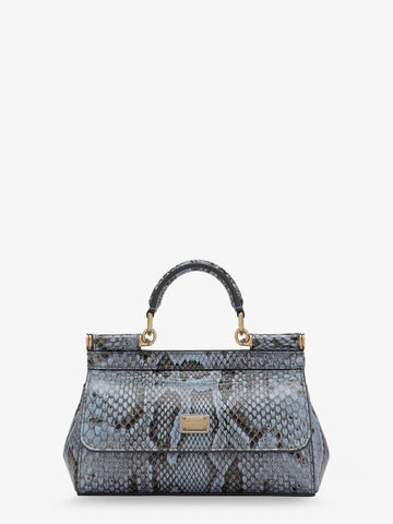 Dolce & Gabbana Sicily shiny python mini handbag
