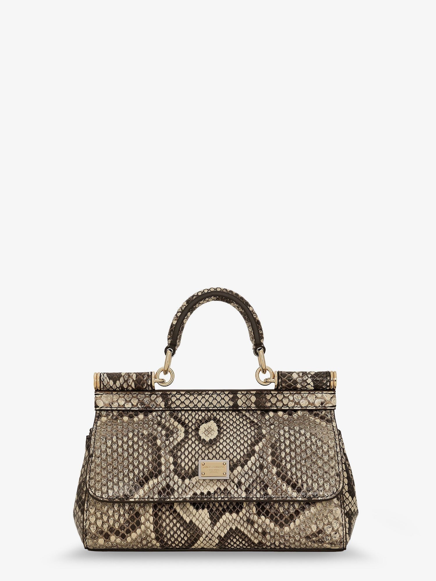 Dolce & Gabbana - Sicily shiny python mini handbag
