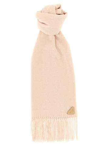 PRADA - Silk and cashmere scarf Pink U