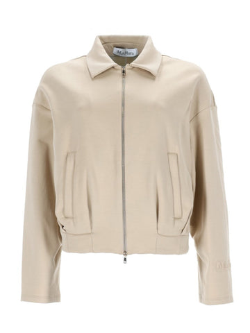 Max Mara SILK AND COTTON CROP SWEATSHIRT