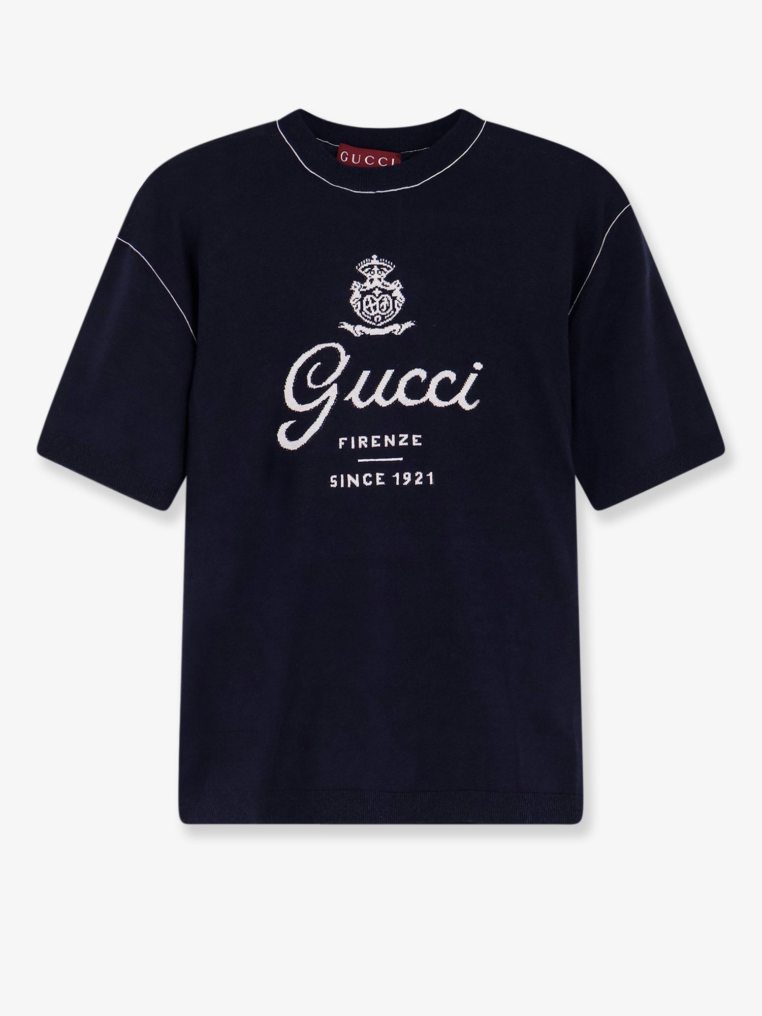 Gucci Silk and linen sweater with Gucci Firenze Since 1921 inlay
