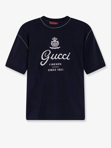 Gucci Silk and linen sweater with Gucci Firenze Since 1921 inlay