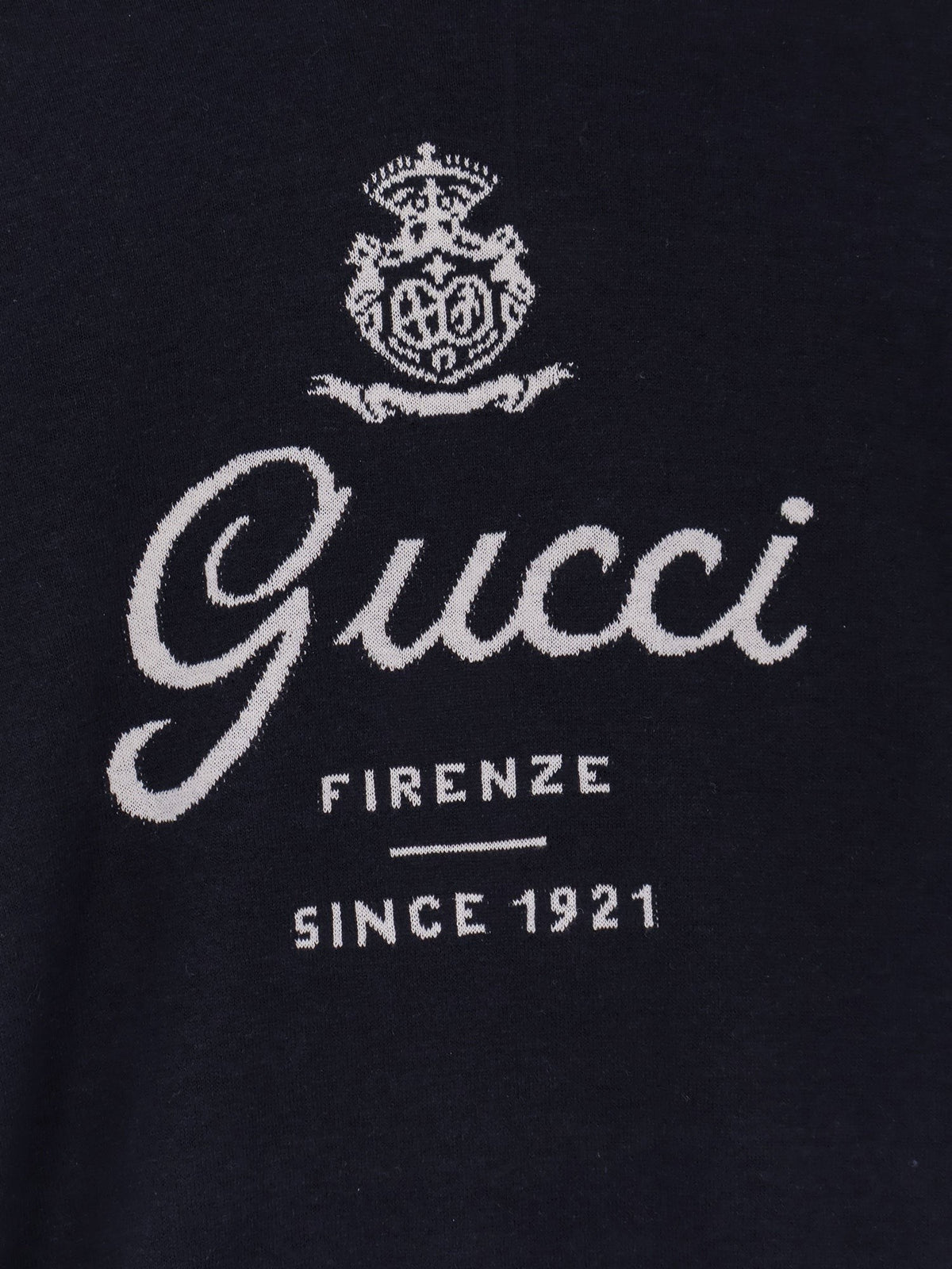 Gucci - Silk and linen sweater with Gucci Firenze Since 1921 inlay