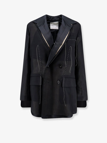 SACAI Silk and organza blazer